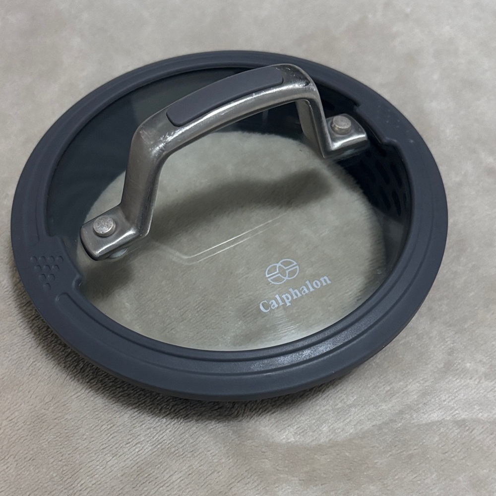 Calphalon Gray Silicone and Glass Cookware Lid